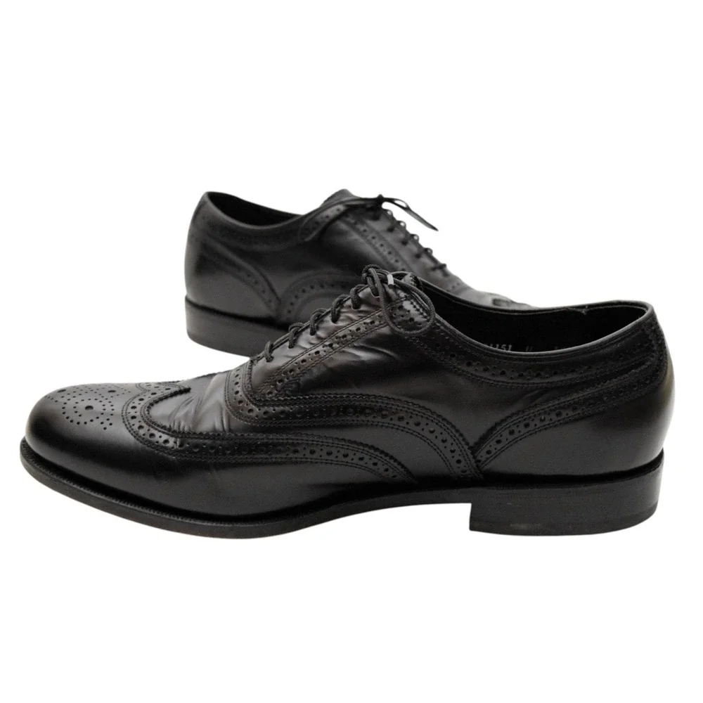 Florsheim Lexington Men's Black Leather Wingtip Oxford Dress Shoes Size 8.5 3E